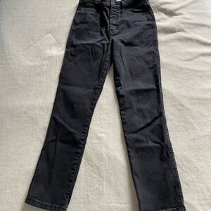 Black Straight-Leg Jeans